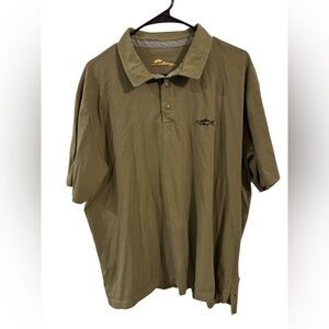Orvis Men's Khaki Polo Shirt